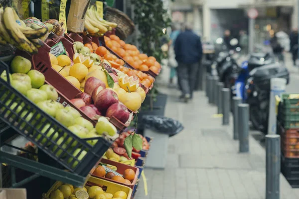 Légumes Frais Sur Marché Rue — Photo