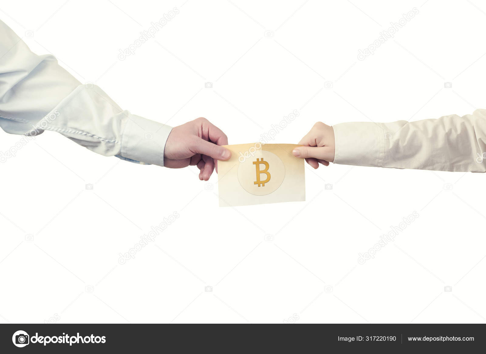 Banknote 비트코인 Btc 상징입니다 비트코인 — 스톡 에디토리얼 사진 © flowertiare #317220190