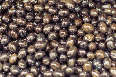 Siyah zeytinlerin arka planı