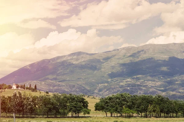 Panorama Del Olimpo Montaña Griego Atardecer Olimpiada Grecia —  Fotos de Stock