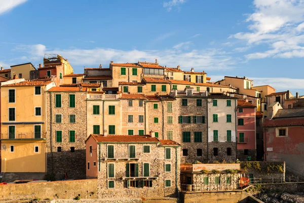 Vista Del Pueblo Costero Tellaro Lerici Italia — Foto de Stock