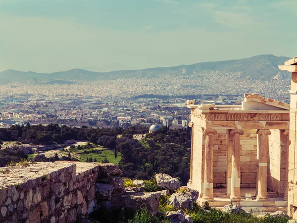 Acropolis Athens Greece Parthenon Temple Sunset — Φωτογραφία Αρχείου