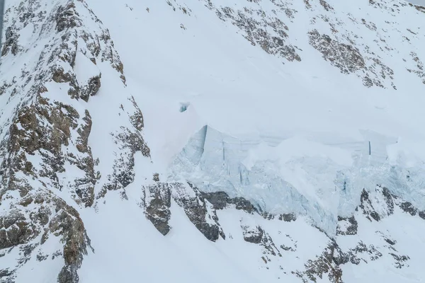 Vista Dalla Cima Del Monte Jungfrau Verso Ghiacciaio Dell Aletsch — Foto Stock