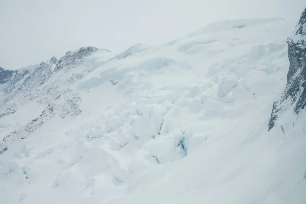 Blick Vom Jungfraugipfel Auf Den Aletschgletscher Berner Oberland Schweiz — Stockfoto