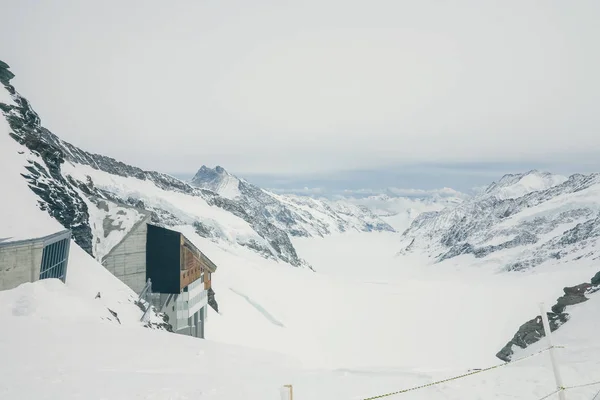 Panoramisch Uitzicht Grootste Gletsjer Van Jungfrau Alpen — Stockfoto