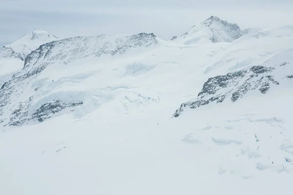 Kilátás Dzsungfrau Hegycsúcsról Aletsch Gleccser Felé Bernese Oberland Svájc — Stock Fotó