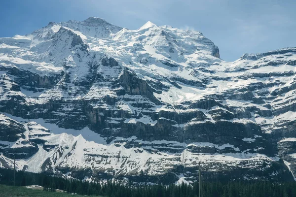 Vista Dalla Cima Del Monte Jungfrau Verso Ghiacciaio Dell Aletsch — Foto Stock