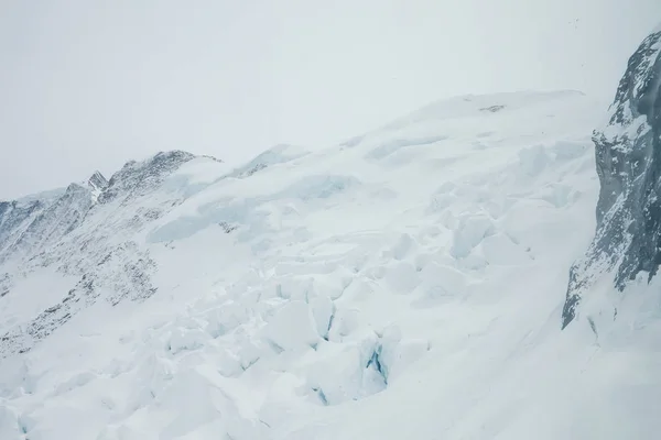Вид Гори Юнгфрау Льодовик Алеч Бернезе Оберланд Швейцарія Швейцарські Альпи — стокове фото