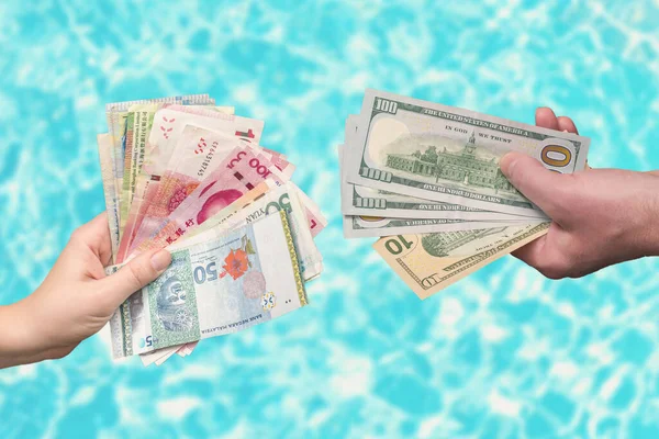 74 women exchanging money stock photos women exchanging money images depositphotos