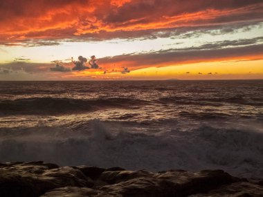 Boccale Castle'nın gün batımında