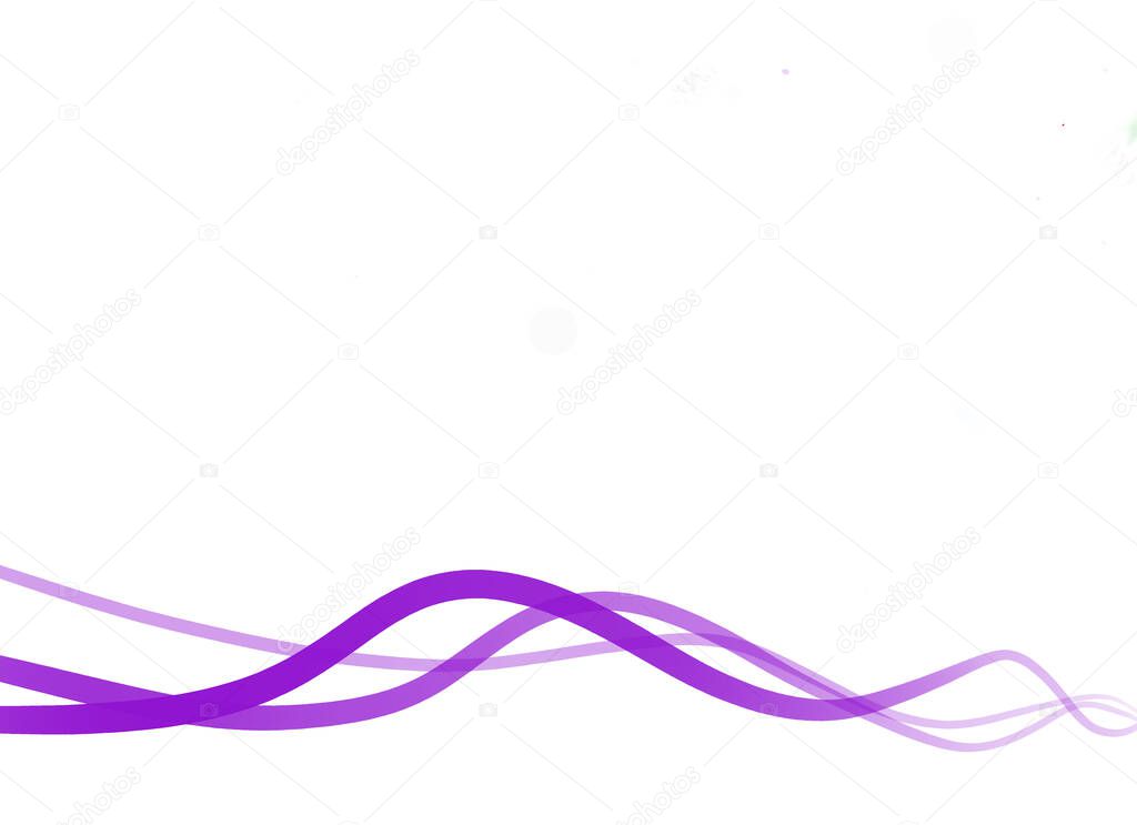 Background, abstract. Wavy lines intertwine on a white background. Color: purple. Empty space, space for recording.