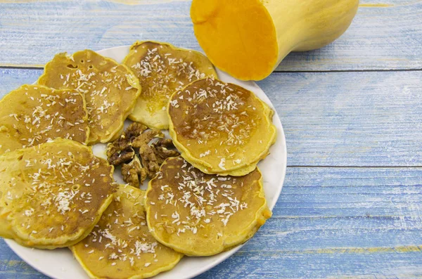 Sweet pumpkin and Apple pancakes