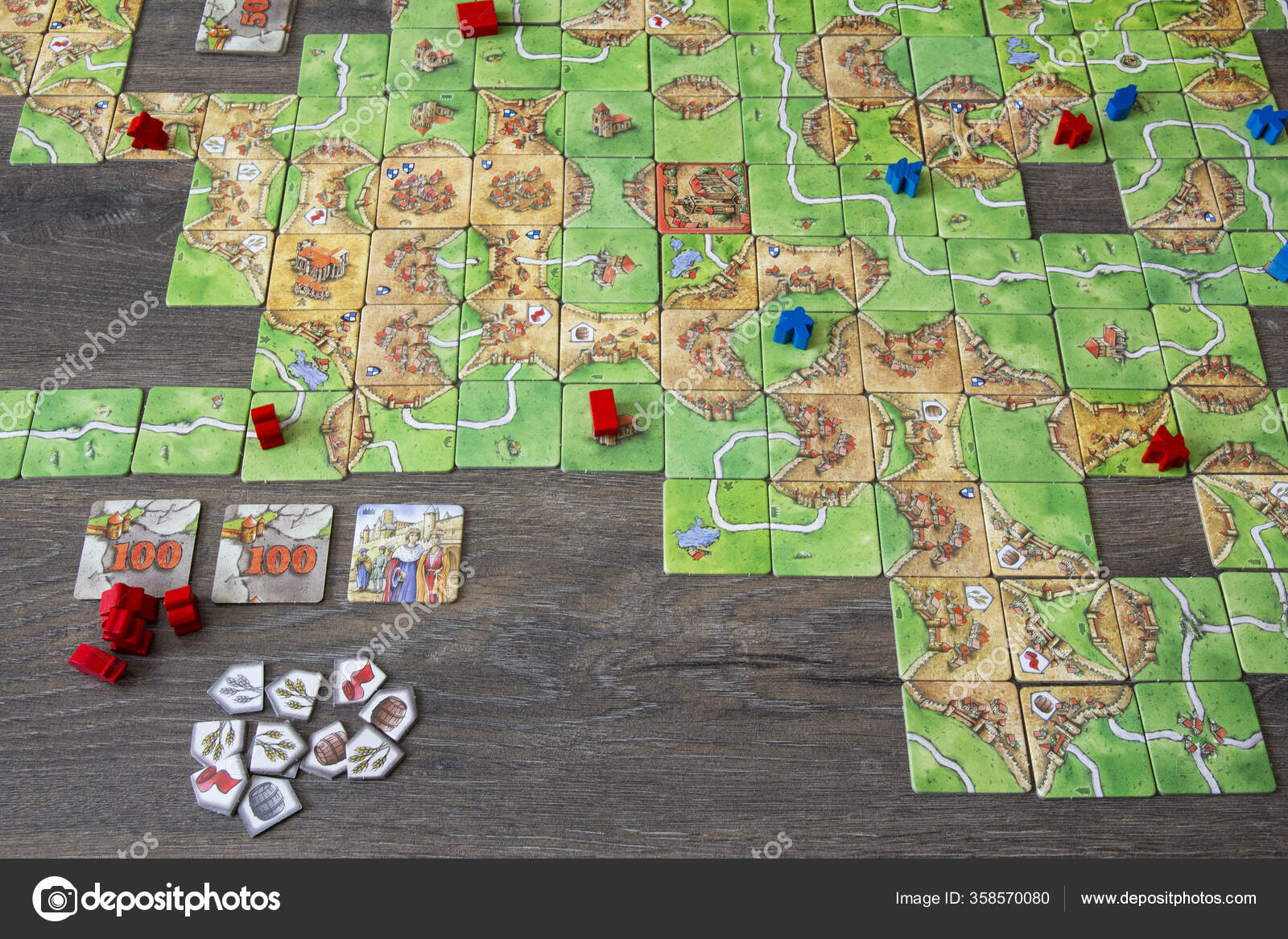 Playing Pictures, Playing carcassonne Stock Photos & Images |