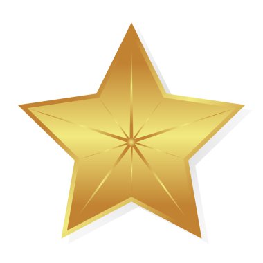 Altın yıldız yalıtılmış nesne