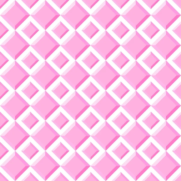 Seamless pattern of pink diamonds — Stock Vector