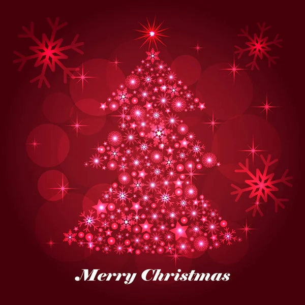 Arbre de Noël brillant fond de célébration — Image vectorielle