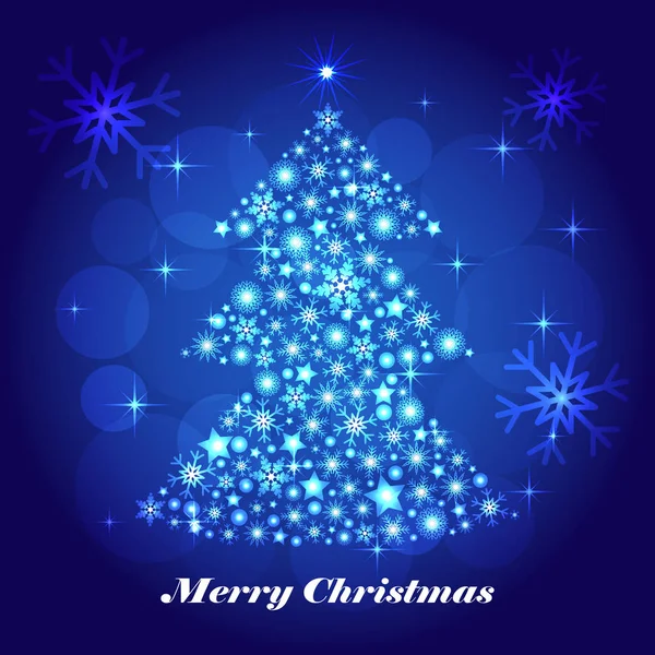 Shiny Christmas tree celebratory background — Stock Vector
