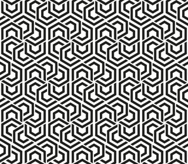 Soyut geometrik arka plan siyah ve beyaz altıgenler