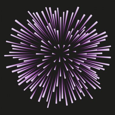 Havai fişek bir siyah arka plan üzerine Lila