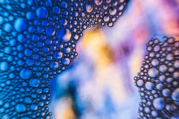 Gotas Rocío Las Vidrieras Violetas Fondo Textura Increíble — Foto de Stock