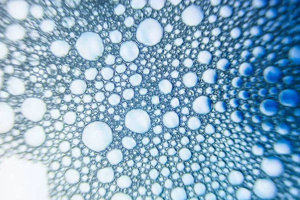 Agua Abstracta Con Burbujas Azules Texturas Frescas Superficie Burbuja Con — Foto de Stock