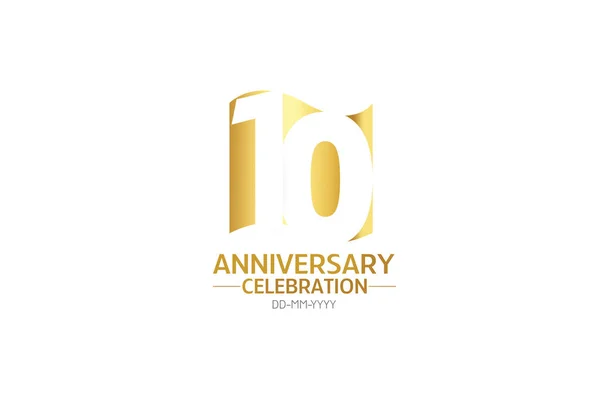 Lat Minimalistyczne Lata Logo Jubileusz Kartka Okolicznościowa Birthday Invitation Sign — Wektor stockowy