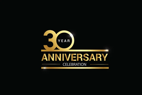 Logotipo Celebración Años Logotipo Aniversario Con Oro Chispa Color Blanco — Archivo Imágenes Vectoriales