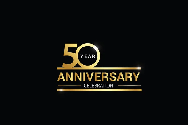 Year Anniversary Celebration Logotype Anniversary Logo Golden Spark Light White — 스톡 벡터