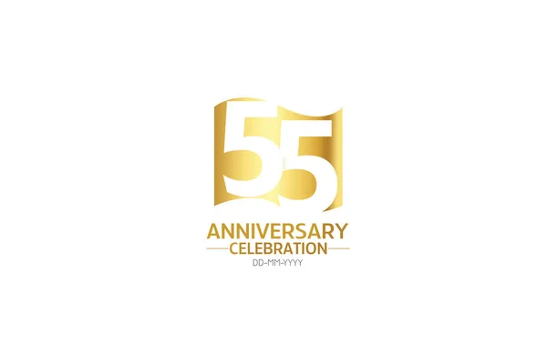 Χρόνια Επέτειο Μινιμαλιστικό Λογότυπο Χρόνια Ιωβηλαίο Ευχετήρια Κάρτα Πρόσκληση Γενεθλίων — Διανυσματικό Αρχείο