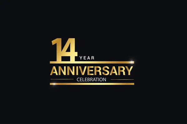 Year Anniversary Celebration Logotype Anniversary Logo Golden Spark Light White — 스톡 벡터