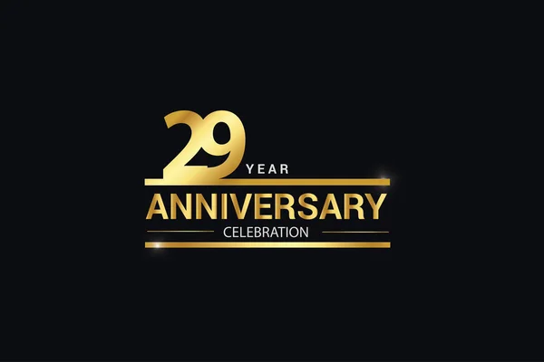 Jubiläumsfeier Zum Jährigen Bestehen Jubiläums Logo Mit Goldener Und Hellweißer — Stockvektor