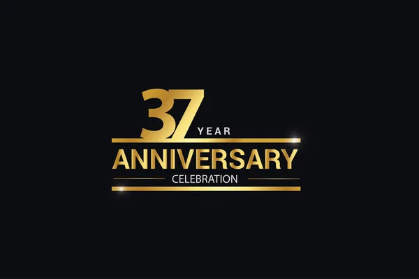 Anno Anniversario Celebrazione Logotipo Logo Anniversario Con Oro Scintilla Colore — Vettoriale Stock