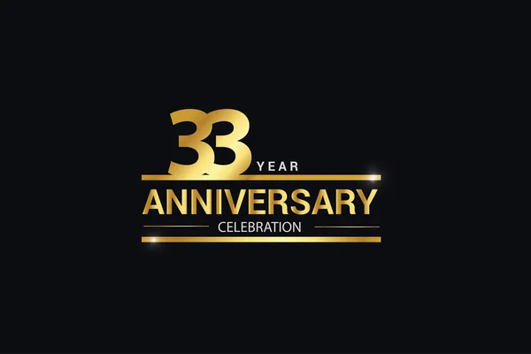 Year Anniversary Celebration Logotype Anniversary Logo Golden Spark Light White — 스톡 벡터