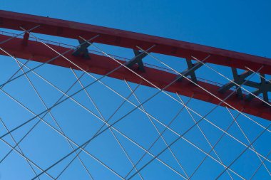 Bugrinsky Köprüsü 'nün bir parçası Novosibirsk