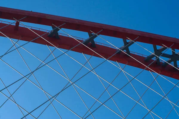 Bugrinsky Köprüsü 'nün bir parçası Novosibirsk