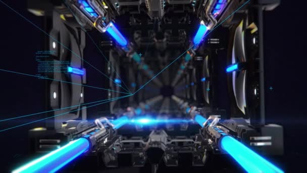 Hi-Tech Tehnology Digital Tunnel. Network Loop Background — Stock video