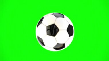 Soccer Ball Rotates on Green Screen and Stops in Slow Motion