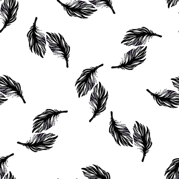 Létající pták tiskne směs bezešvých vzorů. — Stock fotografie