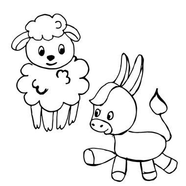 Renkler için renkli siyah beyaz desenler. İllüstrasyon