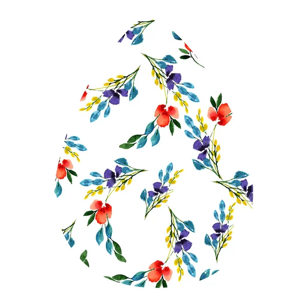 Kolekce Velikonočních Dekorací Vzorů Roztomilé Barevné Ručně Malované Ilustrace Samolepky — Stock fotografie