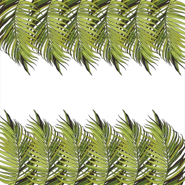 Tropiska Palmblad Exotisk Grafisk Bakgrund Stativ Trendig Grafisk Design Stil — Stock vektor