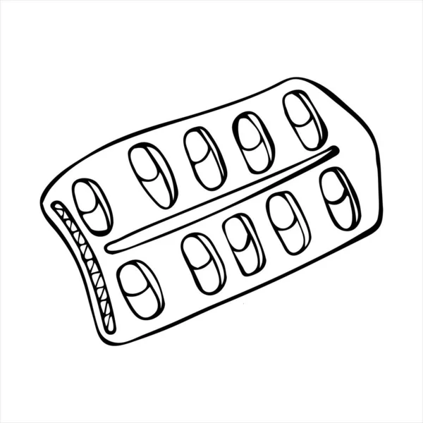 Ensemble Pilules Capsules Vectorielles Réalistes Isolées Sur Fond Blanc Médicaments — Image vectorielle