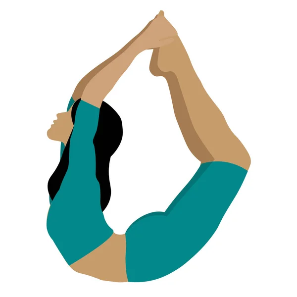 Yoga Féminin Les Femmes Qui Font Sport Yoga Danse Course — Image vectorielle