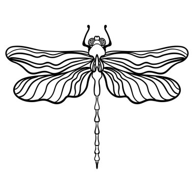 Yusufçuğun karalama tasarımı, tasarım unsuru, yetişkin boyama kitabı sayfaları. Dövme, tebrik kartı, tişört, kumaş torbası, poster tasarımı. Böcek koleksiyonu. Stres önleyici.