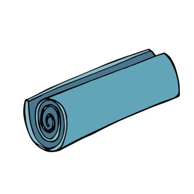 Form simgesi vektörü için mat. Beyaz arka planda spor salonundaki spor salonu ikonu ve fitness koleksiyonu için modaya uygun düz paspas. Vektör.