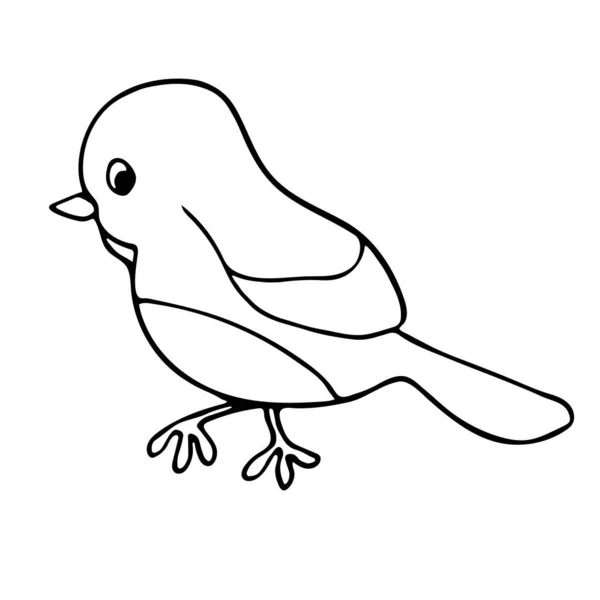 Πουλί Απομονωμένο Λευκό Φόντο Εικόνες Πουλιών Εικονογράφηση Διάνυσμα Εικονίδιο Πουλιών — Διανυσματικό Αρχείο