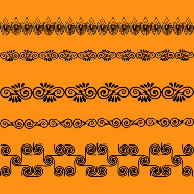 Kelt siyah ve beyaz desenli. İskandinav motifleriyle desenler ve süsler. Tek renkli, dikişsiz desen. Yazdırma ve web ürünleri tasarımı için vektör illüstrasyonu.