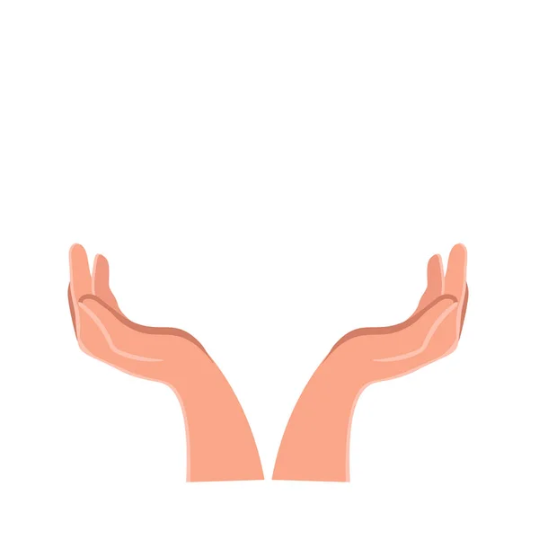 雌性手的手势手势矢量表示一只手在一个张开的手势中 用于明信片 网页设计和T恤衫的印刷 — 图库矢量图片