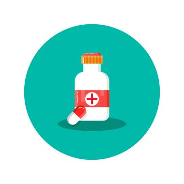 Yiyecek, hap, kapsül, yemek tarifleri, vitaminler vs. için etiketli beyaz arka planda. İlaç, çıkartma, pankart tasarımları için..