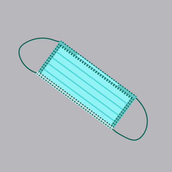 breathing medical respiratory mask. Hospital or pollution protect face masking. Coronavirus 2019-nCoV in the world , pink medical mask. The concept of coronavirus quarantine. Hand drawn icon.